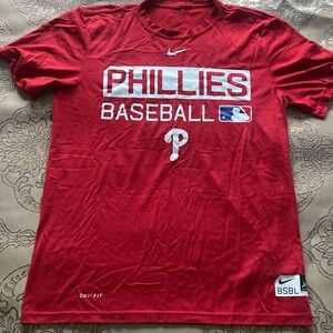 Nike Red Phillies Baseball Tee